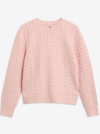 Barbour Ashdown Cable Knitted Jumper - Pink Blush