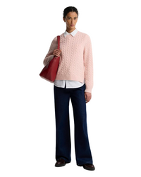 Barbour Ashdown Cable Knitted Jumper - Pink Blush