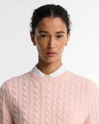 Barbour Ashdown Cable Knitted Jumper - Pink Blush