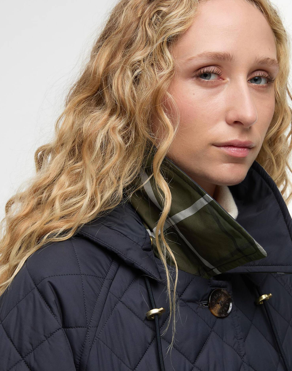 Barbour Cara Quilted Jacket - Dark Navy//Ancient Poplar