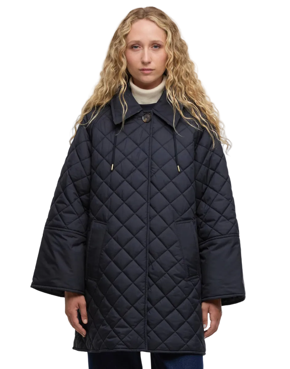 Barbour Cara Quilted Jacket - Dark Navy//Ancient Poplar