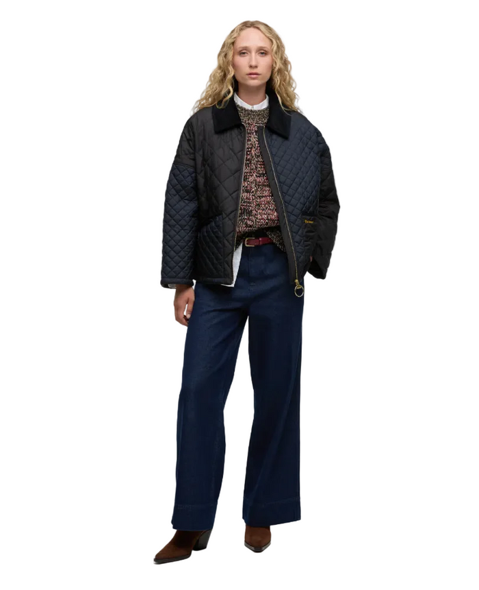 Barbour Danby Quilted Jacket - Dark Navy/Black/Dress Tartan