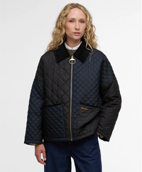 Barbour Danby Quilted Jacket - Dark Navy/Black/Dress Tartan