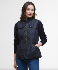 Barbour Fitted Dahila Quilted Gilet - Dark Navy