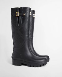 Barbour Leighton Tartan Tall Welly - Black