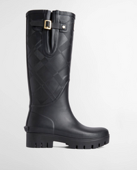 Barbour Leighton Tartan Tall Welly - Black