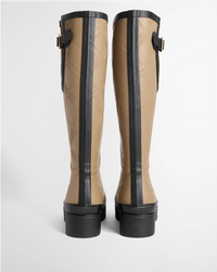 Barbour Leighton Tartan Tall Welly - Military Brown/Black