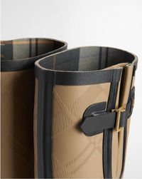 Barbour Leighton Tartan Tall Welly - Military Brown/Black