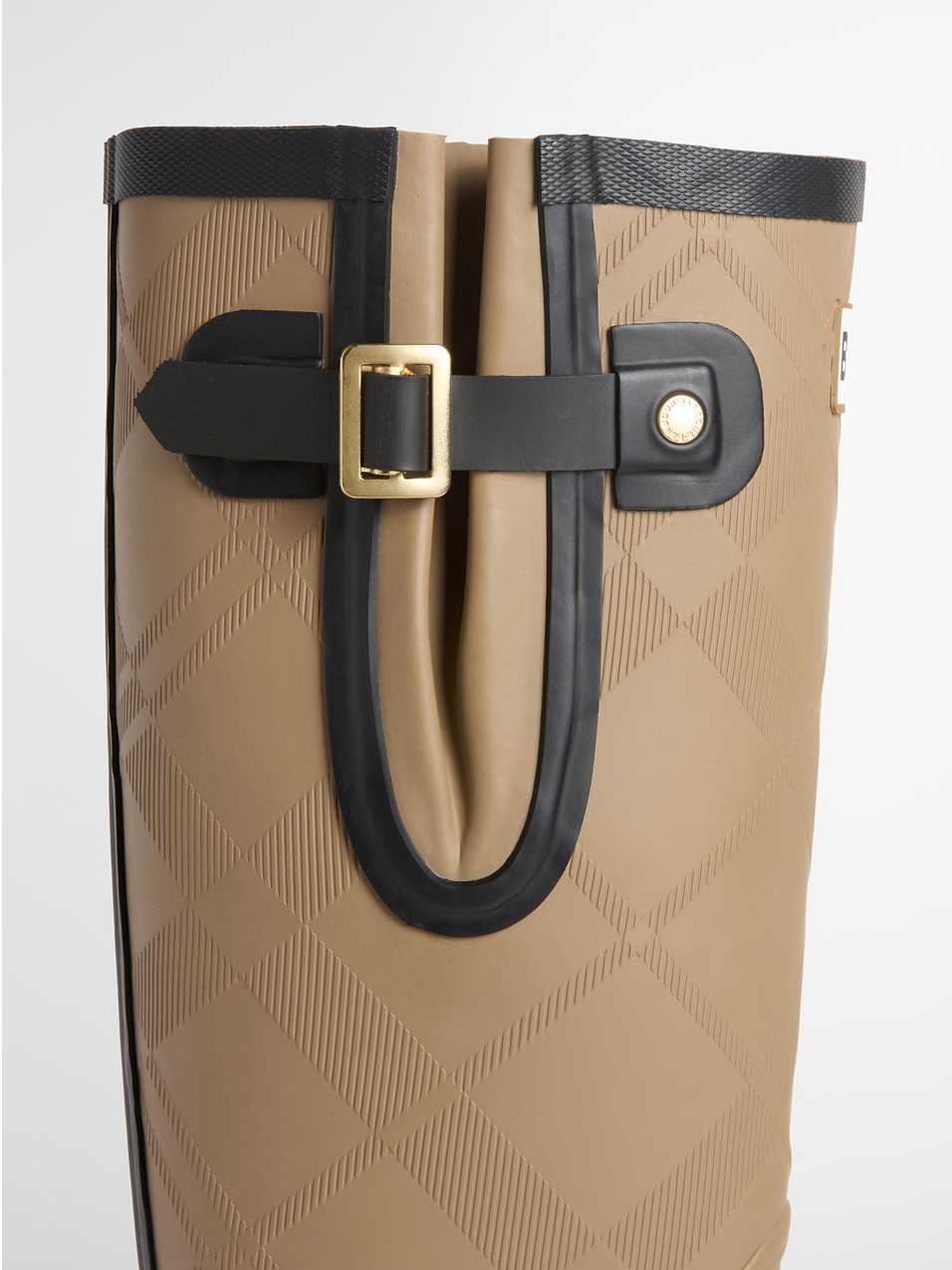 Barbour Leighton Tartan Tall Welly - Military Brown/Black