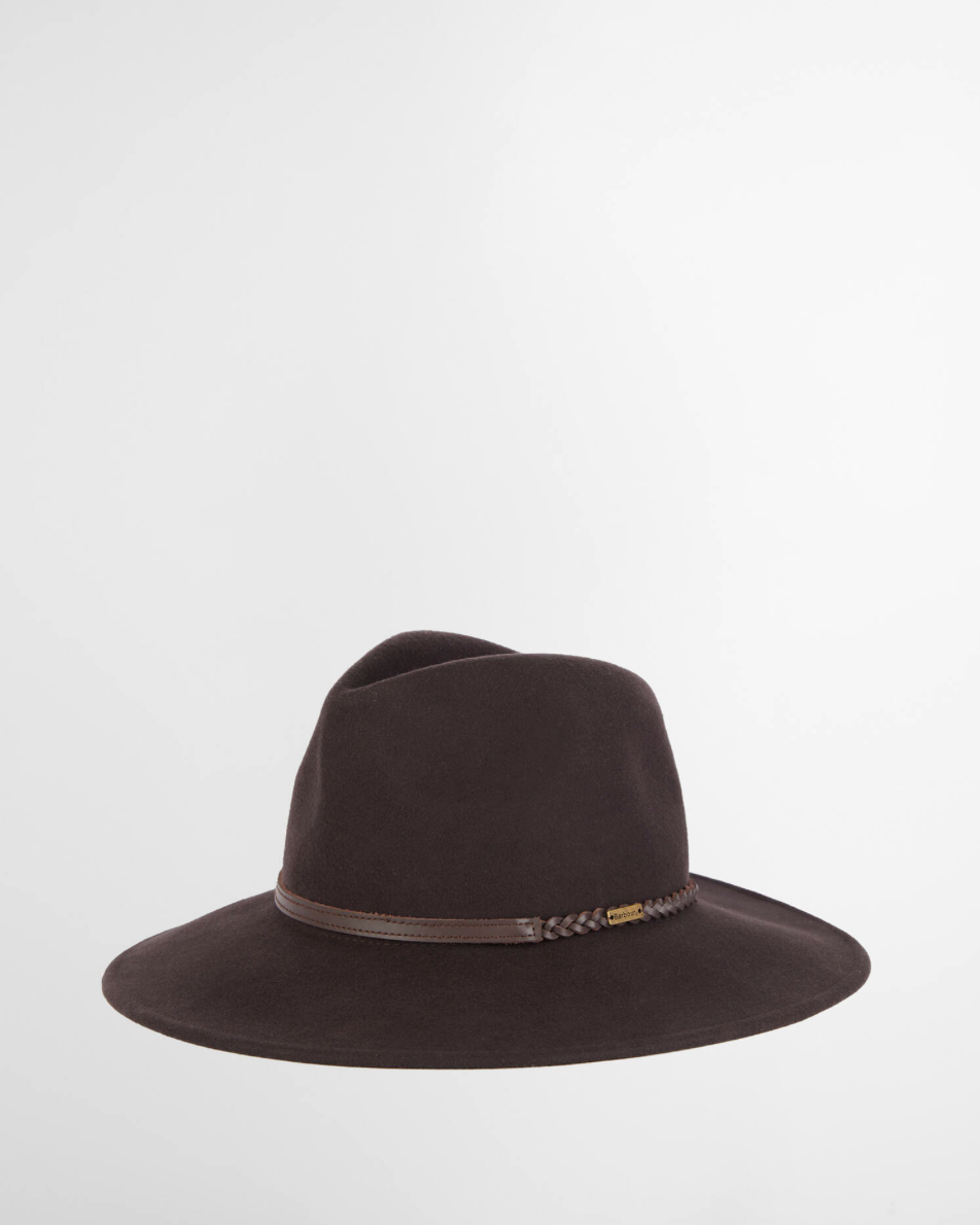 Barbour Tack Fedora Hat - Chocolate/Praline