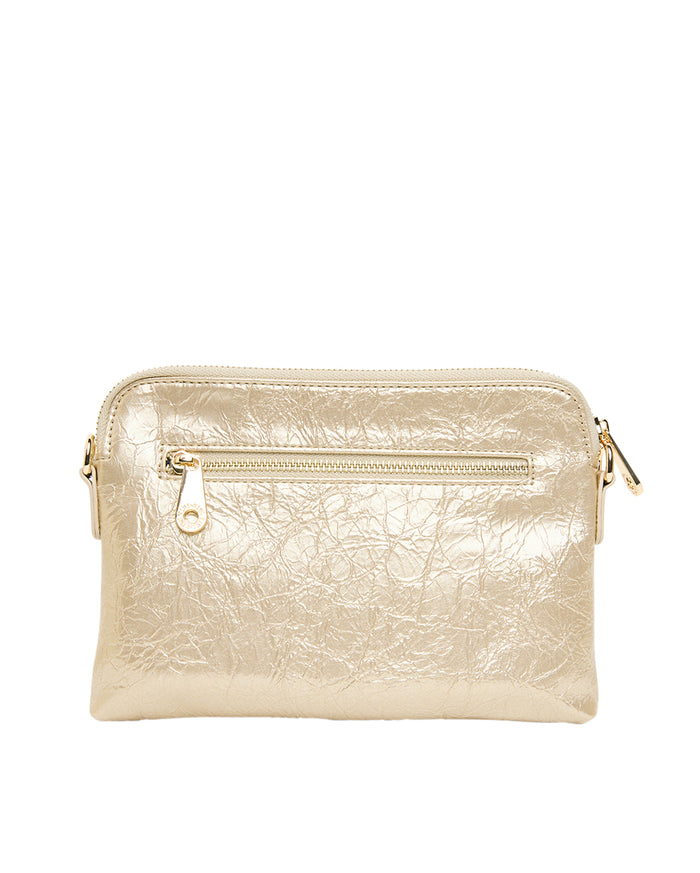 Elms + King Small Bowery Clutch/Wallet - Light Gold Crinkle