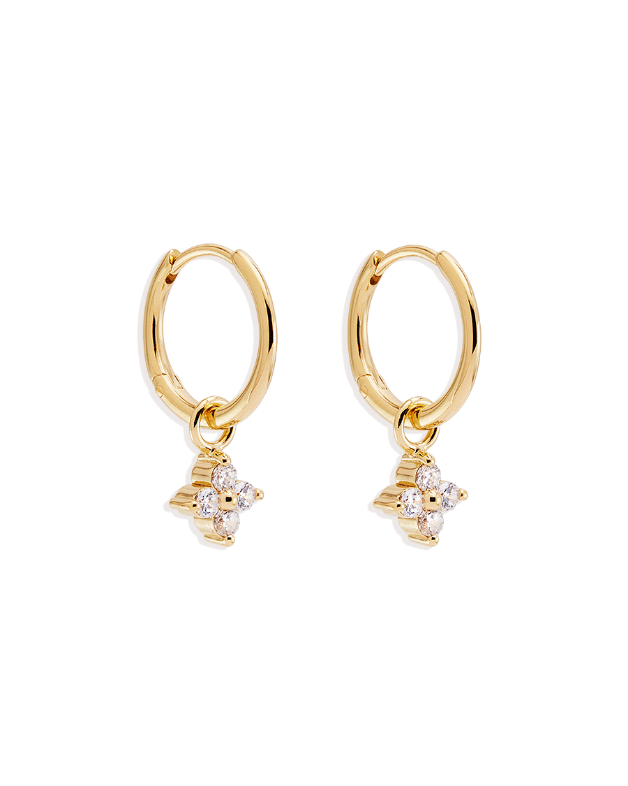 By Charlotte Crystal Bloom Hoops -18k Gold Vermeil