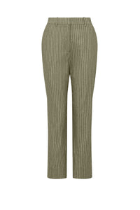 Cable Mosman Pinstripe Pant - Sage Green Pinstripe