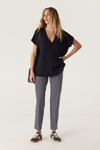 CABLE BELL GEO PANT - NAVY PRINT