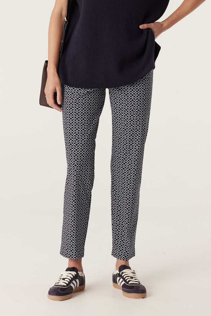 Cable Bell Geo Pant - Navy Print