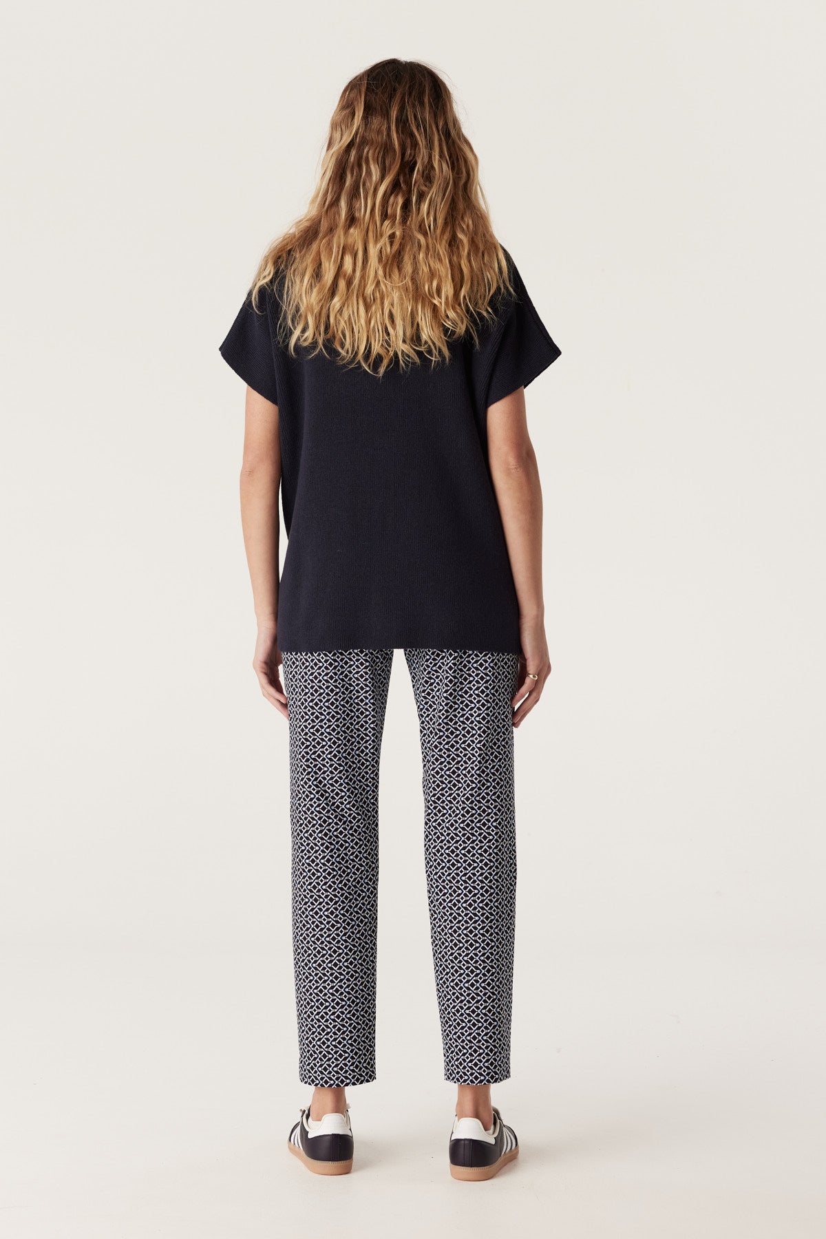 CABLE BELL GEO PANT - NAVY PRINT