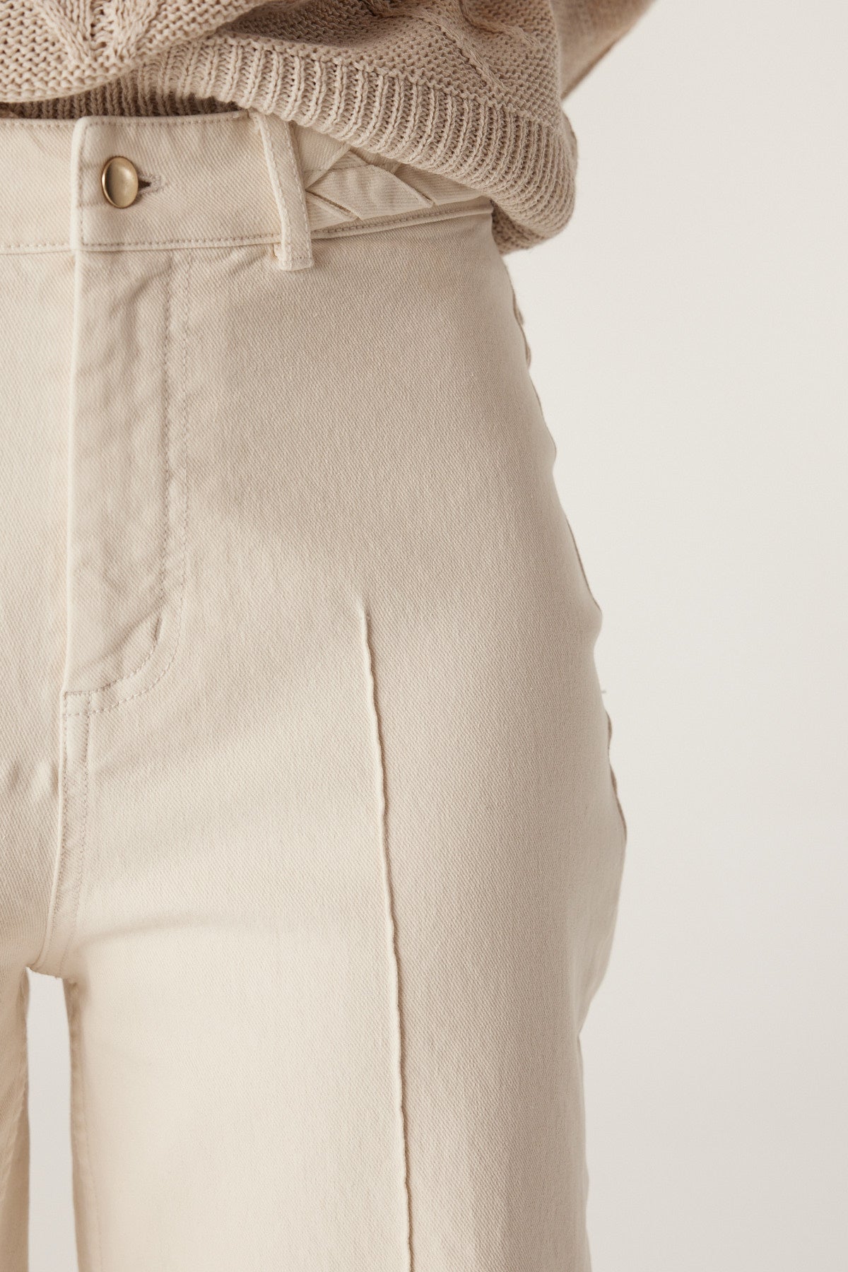 CABLE CARTER PANT - ECRU