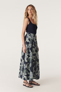 CABLE HAVANA WIDE LEG PANT - NAVY FLORAL