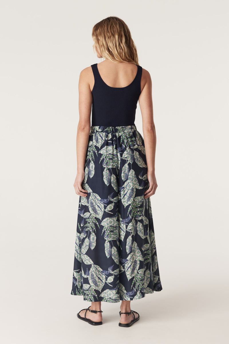 CABLE HAVANA WIDE LEG PANT - NAVY FLORAL