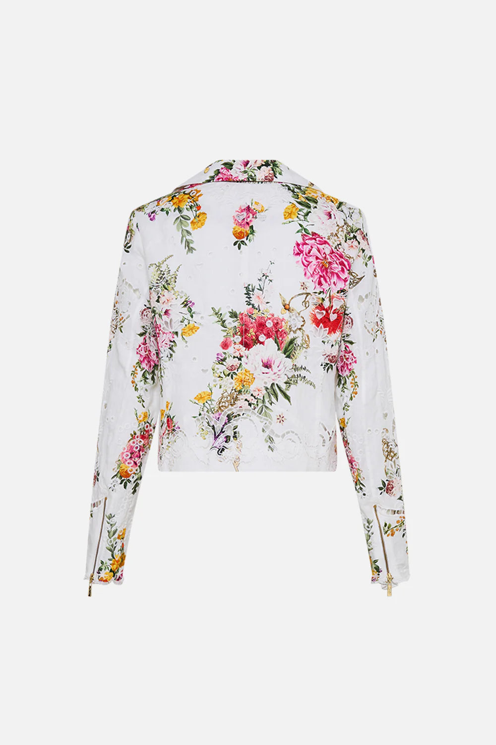 Camilla Biker Jacket With Shoulder Yoke - Egyptian Rose