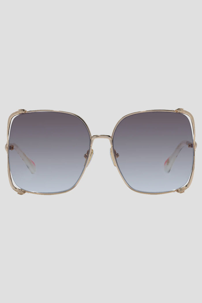 CAMILLA TO GLAM TO GIVE A DAM SUNGLASSES - PINK LENS/GOLD FRAME