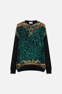 CAMILLA LONG SLEEVE JUMPER WITH PRINT FRONT - SING MY SONG