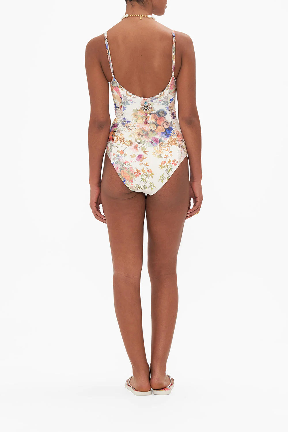 CAMILLA ROUCHED SIDE ONE PIECE - FRIENDS WITH FRESCOS - ESCAPE CLOTHING