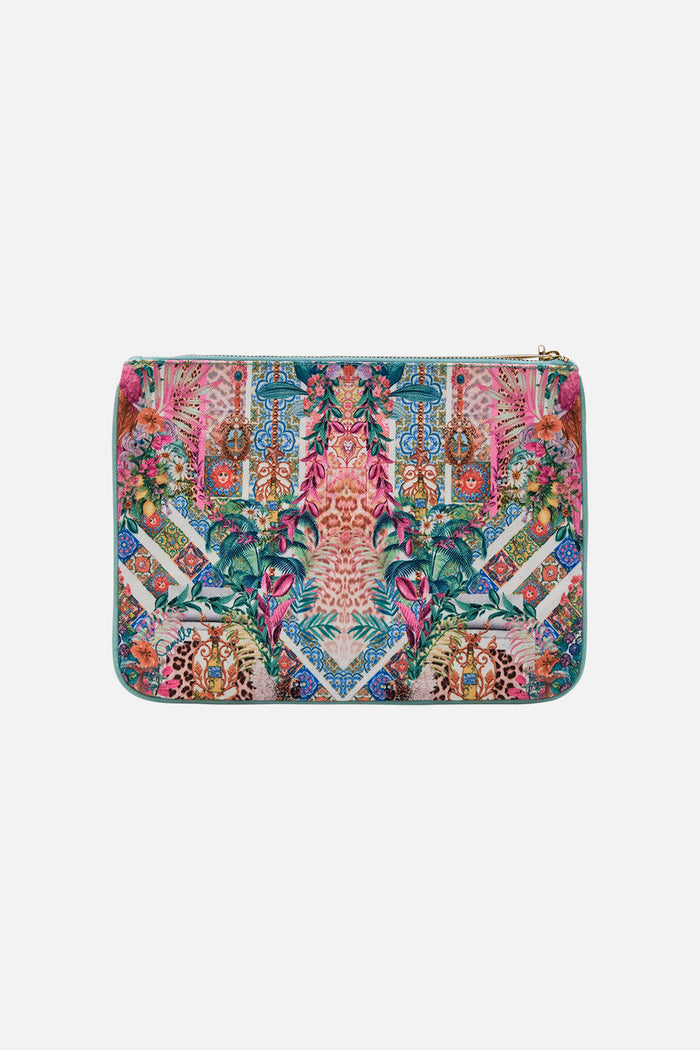 CAMILLA SMALL CANVAS CLUTCH  - FLOWERS OF NEPTUNE