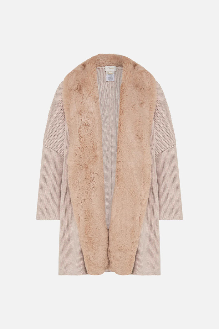 CAMILLA KNIT RELAXED LAYER WITH FAUX FUR - GROTTO GODDESS
