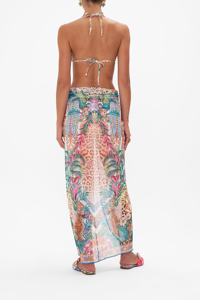 CAMILLA TWIST FRONT LONG SKIRT - FLOWERS OF NEPTUNE - ESCAPE CLOTHING
