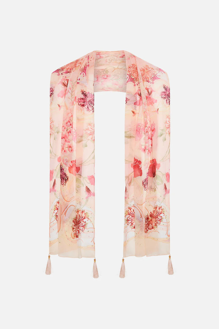 CAMILLA LONG SCARF - BLOSSOMS AND BRUSHSTROKES