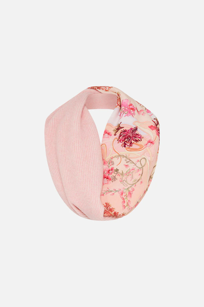 CAMILLA DOUBLE SIDED SCARF - BLOSSOMS AND BRUSHSTROKES
