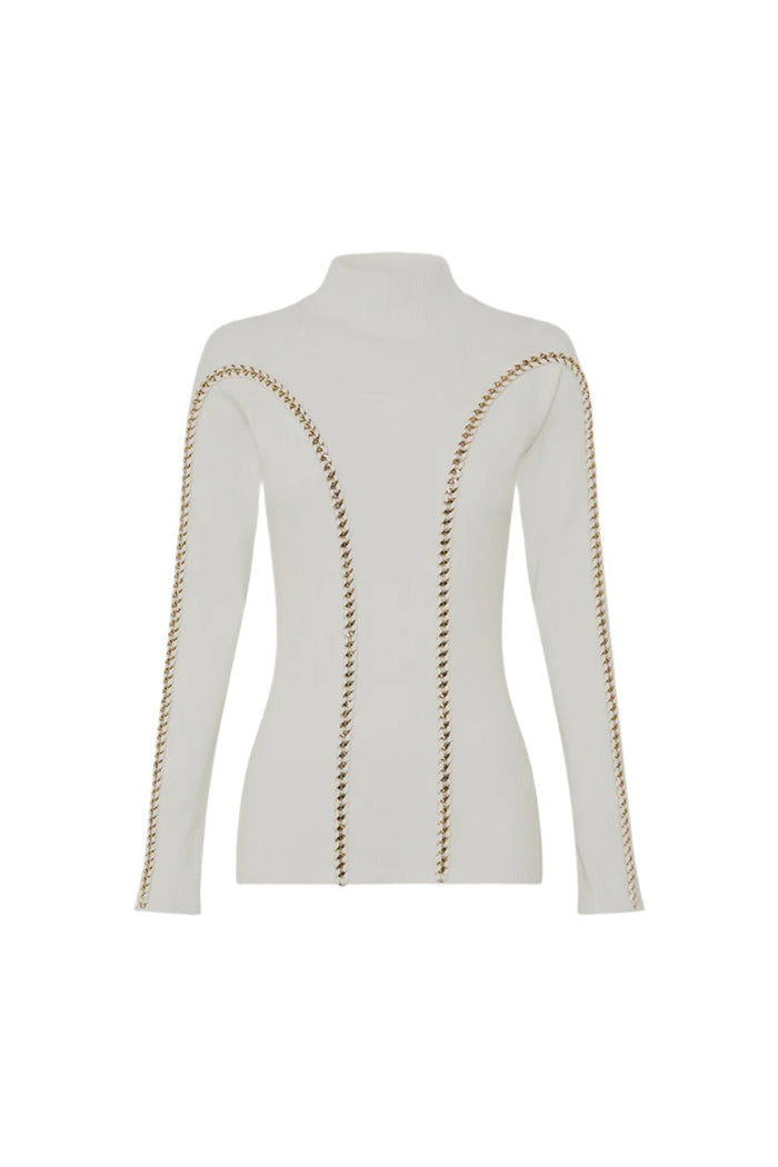 CAMILLA HIGH NECK KNIT TOP - VALLEY OF THE QUEENS