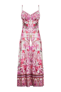 Camilla Gathered Bodice Bias Dress - Botanical Novella