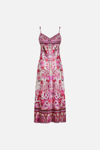 Camilla Gathered Bodice Bias Dress - Botanical Novella