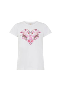 Camilla Slim Fit Round Neck T-Shirt - Botanical Novella