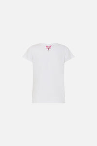 Camilla Slim Fit Round Neck T-Shirt - Botanical Novella