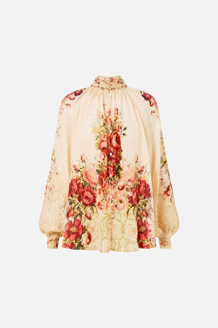 Camilla Raglan Button Up Shirt - Meet Me At The Majestic