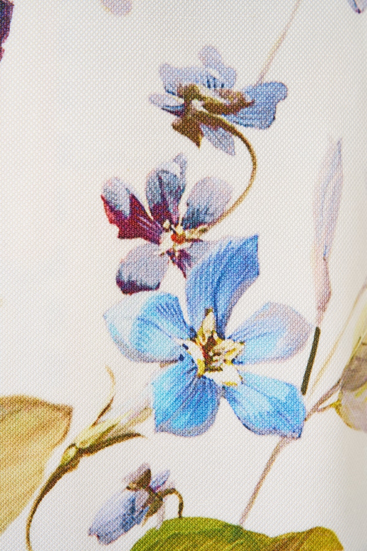 Camilla High Neck Button Through Blouse - Botanical Ballads