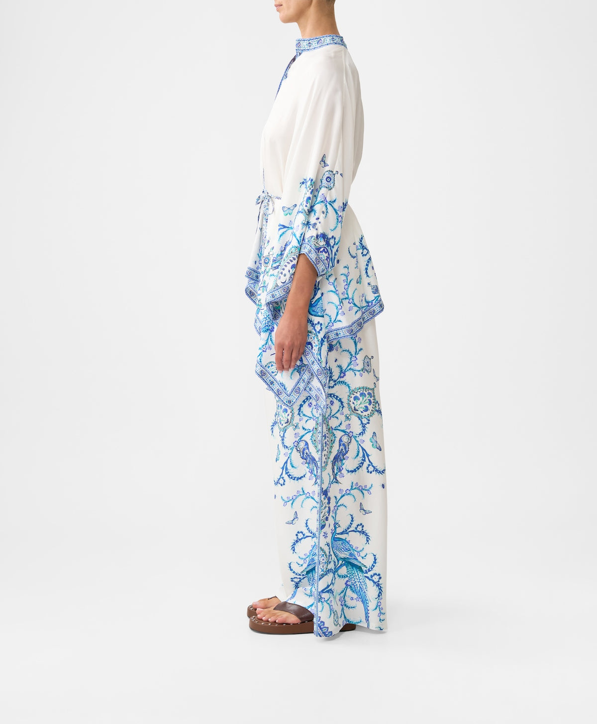 Camilla Button Through Scarf Blouse - Isnik Lullaby