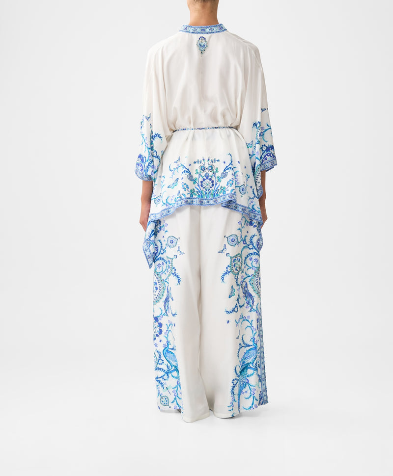 Camilla Button Through Scarf Blouse - Isnik Lullaby