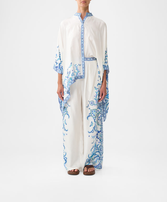 Camilla Button Through Scarf Blouse - Isnik Lullaby
