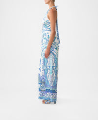Camilla Halterneck Jumpsuit With Tie Neck - Isnik Lullaby