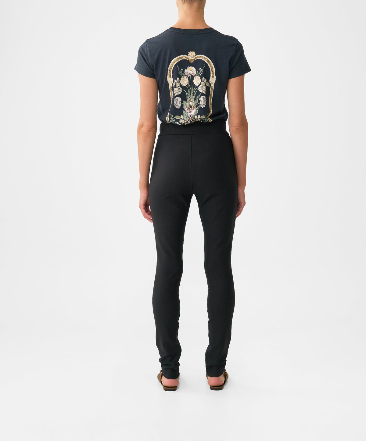 Camilla Button Embellished Ponte Pant - Ottoman Elegance
