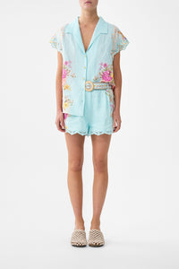 Camilla Button Through Collared Top - Bazaar Blooms