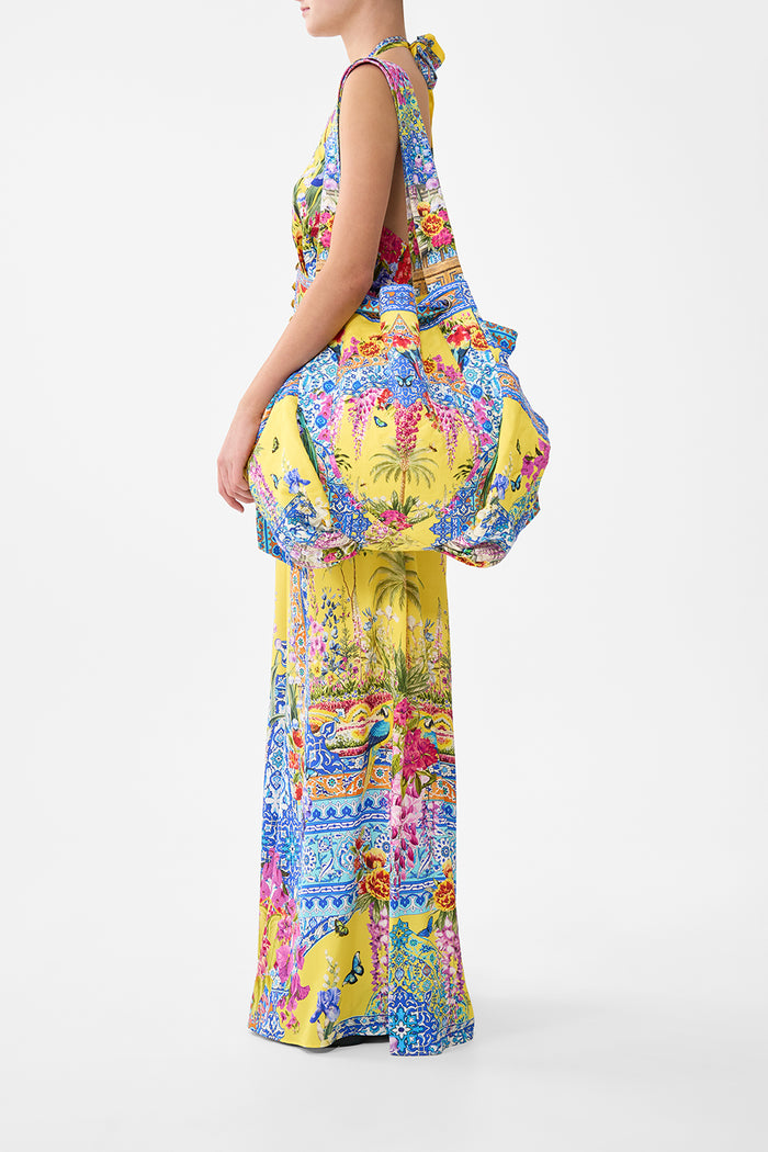 Camilla Drawstring Bow Beach Bag - Sultanahmet Summer