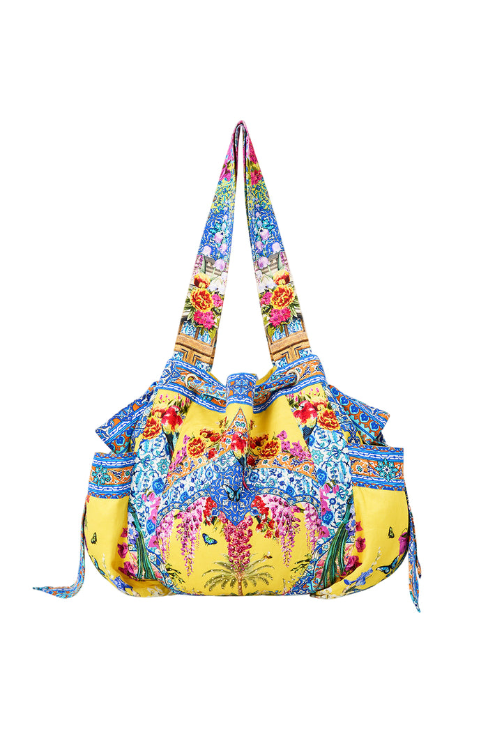 Camilla Drawstring Bow Beach Bag - Sultanahmet Summer