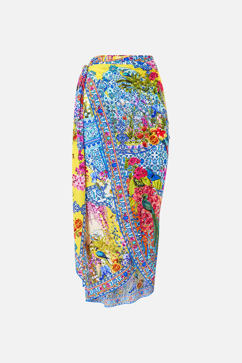 Camilla Eyelet Wrap Maxi Sarong With Tie Waist - Sultanahmet Summer