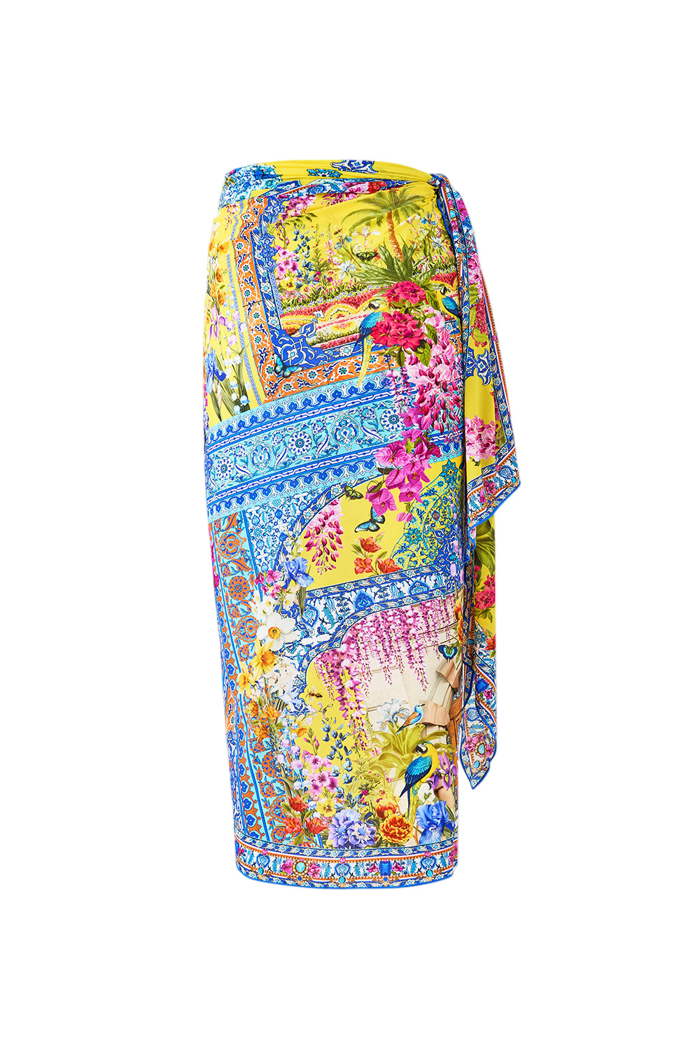 Camilla Eyelet Wrap Maxi Sarong With Tie Waist - Sultanahmet Summer