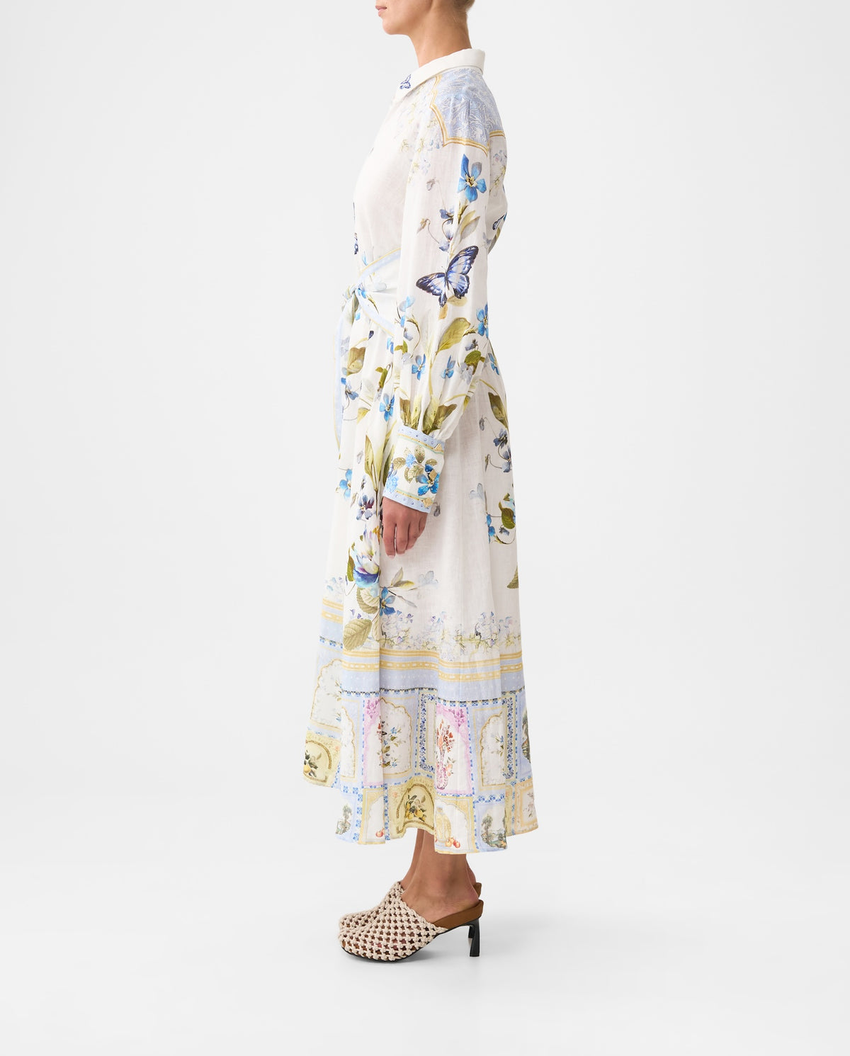 Camilla Waist Tie Shirt Dress - Botanical Ballads